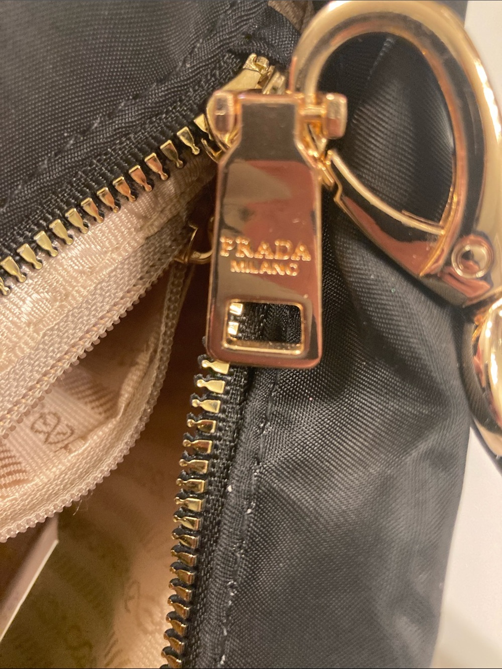 Prada Black Women's pouch Bag with Gold Hardware - Picture 7 of 12